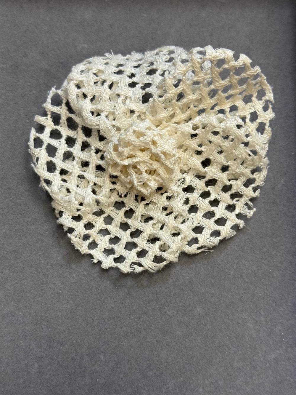 CHANEL Cream Camellia Pin